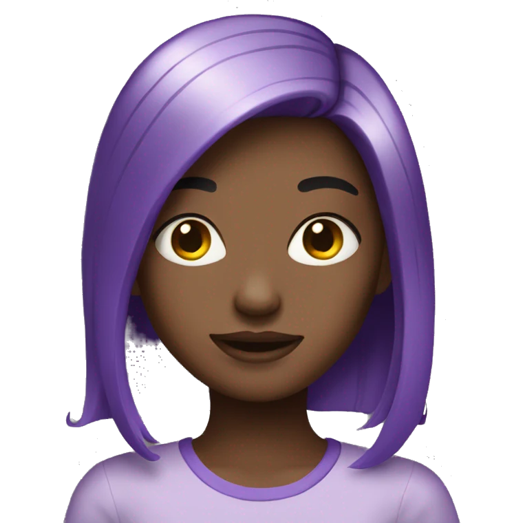 girl with dark purple hair emoji