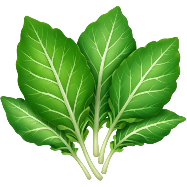 different salad leaves without bowl emoji