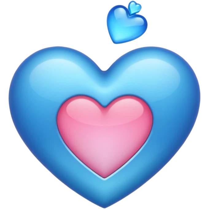 Corazón con color azul y rosado mezclados  emoji