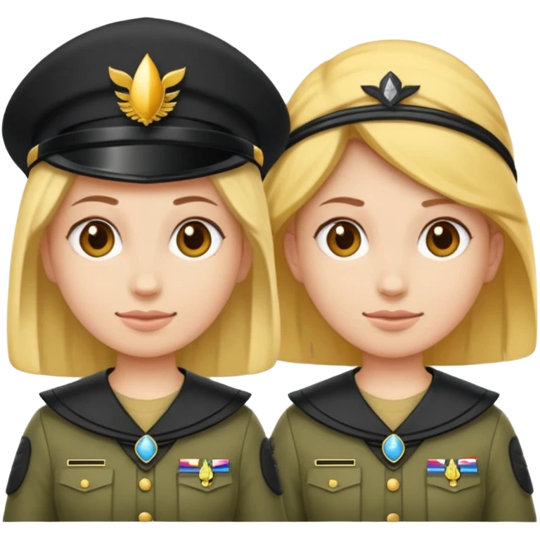 one emoji wearing ACU and second emoji AGSU emoji