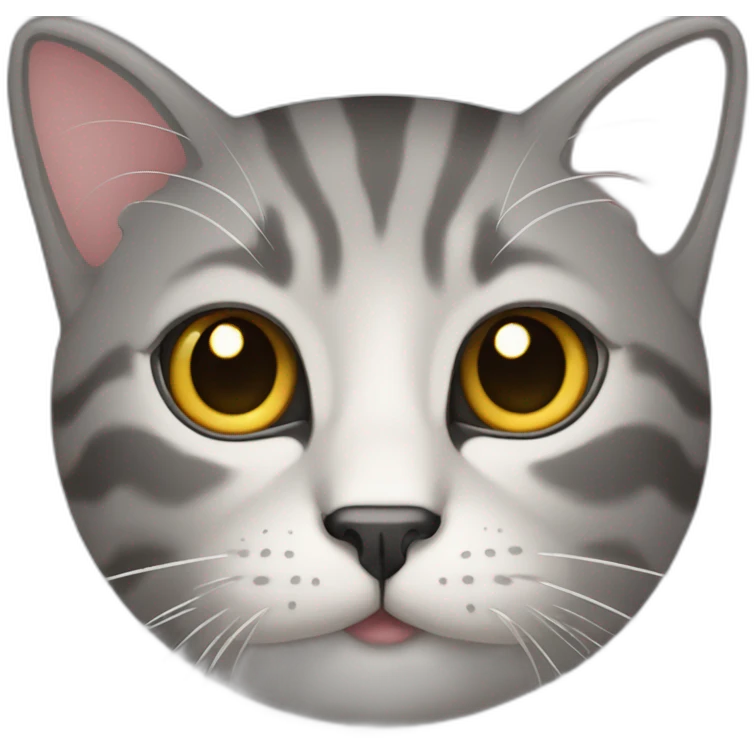 Gato cinza corpo inteiro emoji