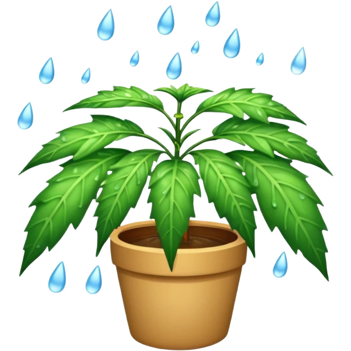 raining potleaf emoji