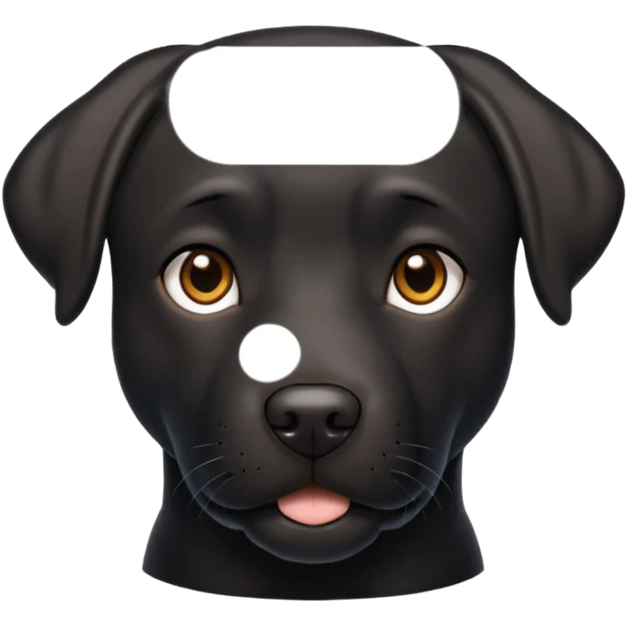 Black adult Labrador emoji