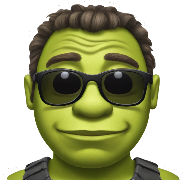 shrek with sunglasses emoji