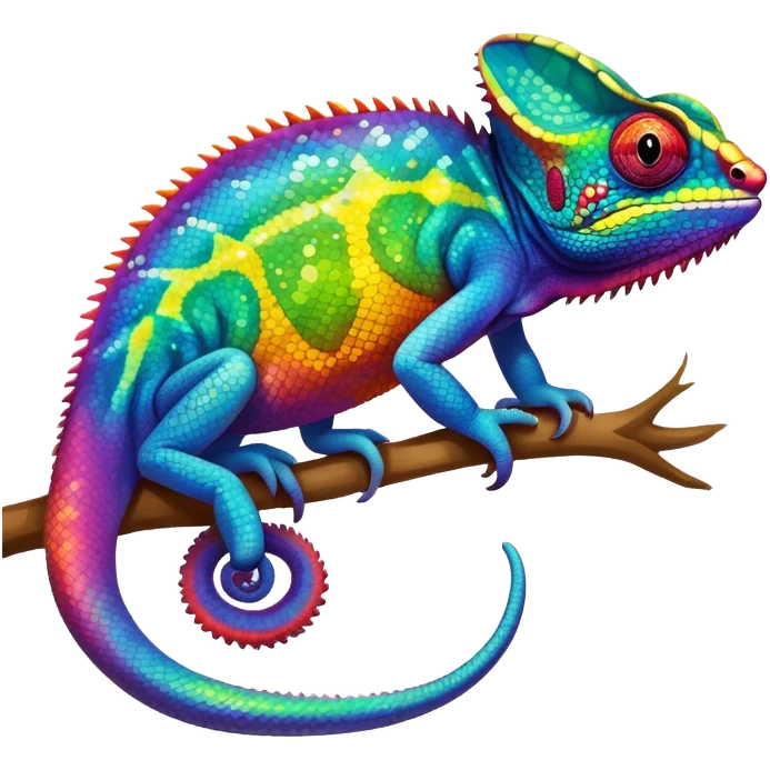 Rainbow Chameleon emoji
