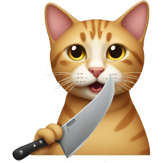 knife cat emoji