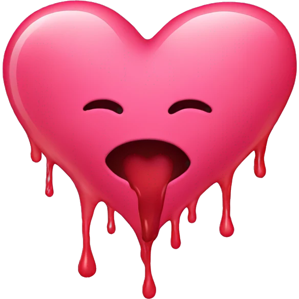 Dripping heart emoji
