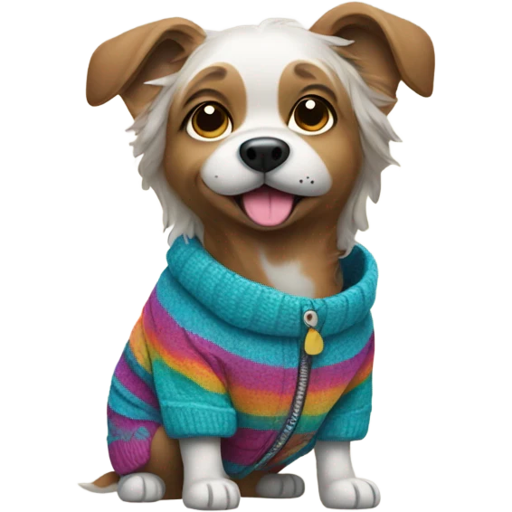 Dog wearing clothes emoji