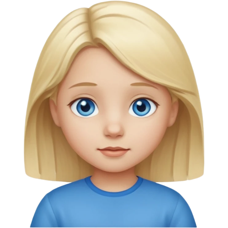 мила дівчинка зі  світоим русим волоссям emoji