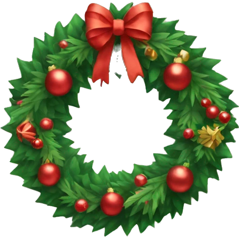 Christmas wreath  emoji
