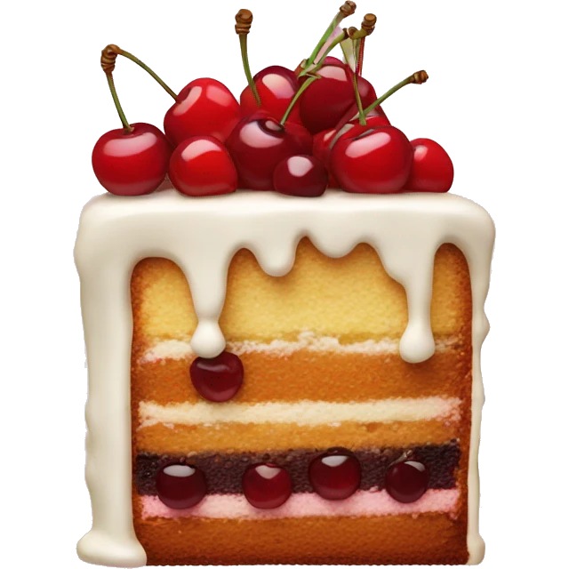 Cake with a cherry emoji