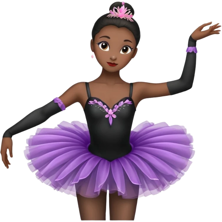 Black swan ballerina emoji