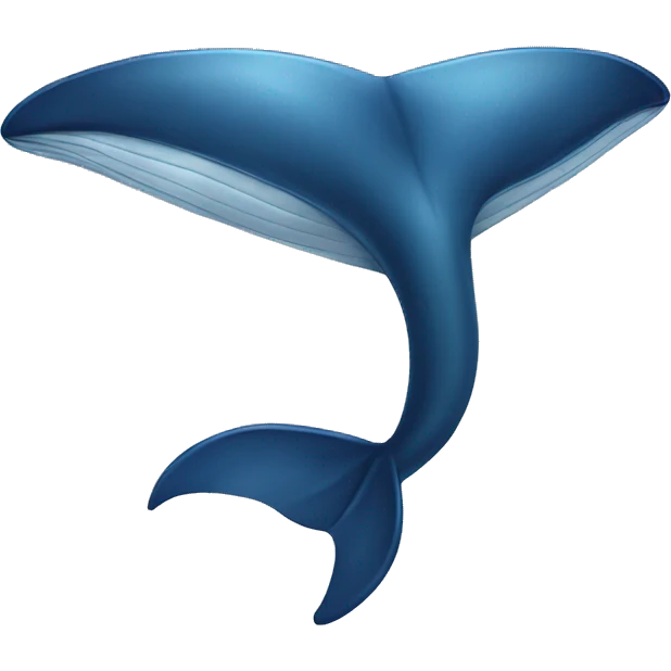 Blue whale tail emoji