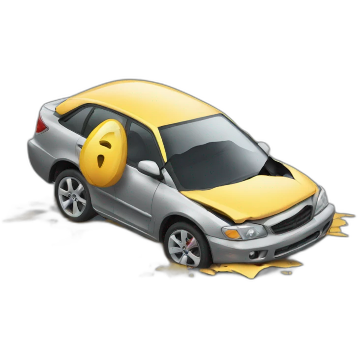 two cars crashed into each other emoji