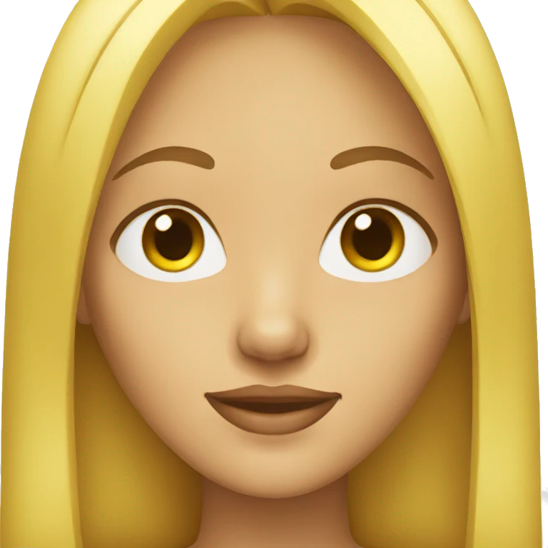 yellow girl with straight hair emoji