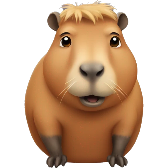Capybara looking confused emoji