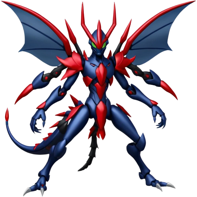 Scizor-Scyther-Darkrai-Kyurem-fusion, full body emoji