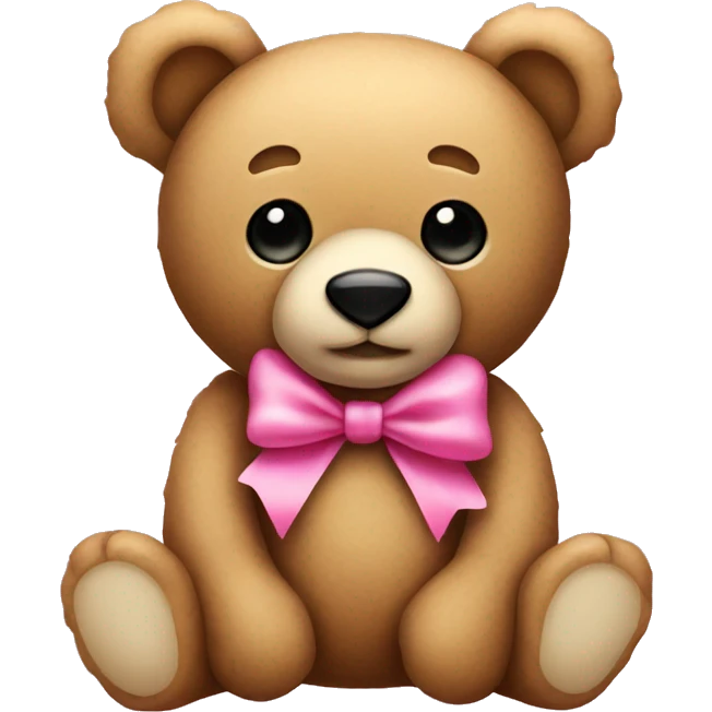 teddy bear with a pink bow emoji
