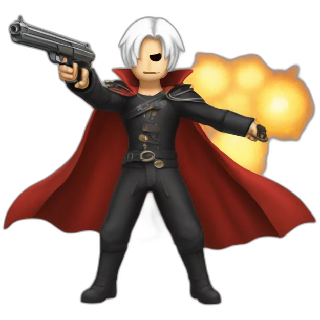 dante from devil may crying firing guns in the air emoji