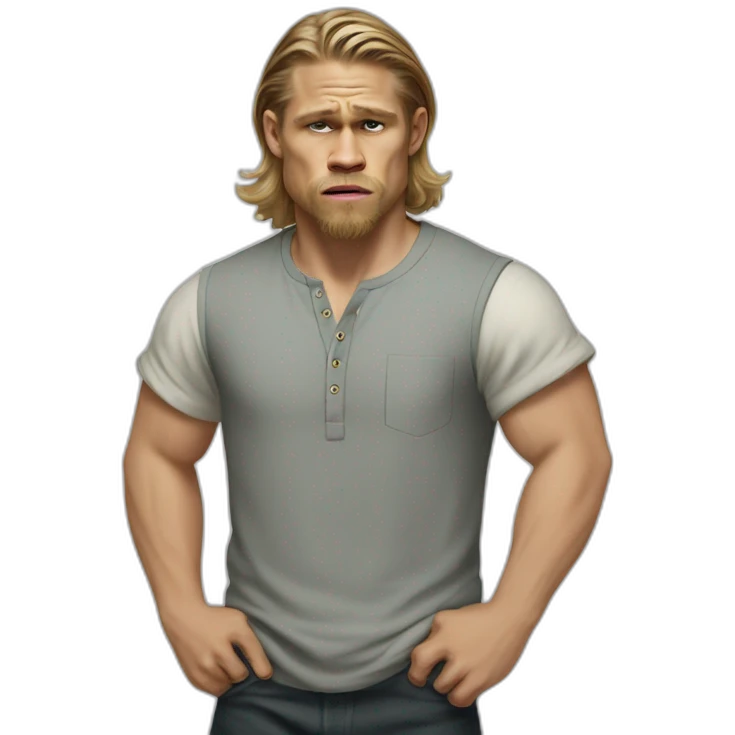 charlie hunnam angry cartoon wearing henley emoji