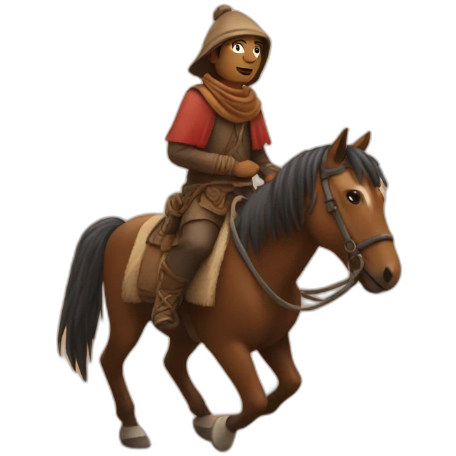Nomad on horse emoji