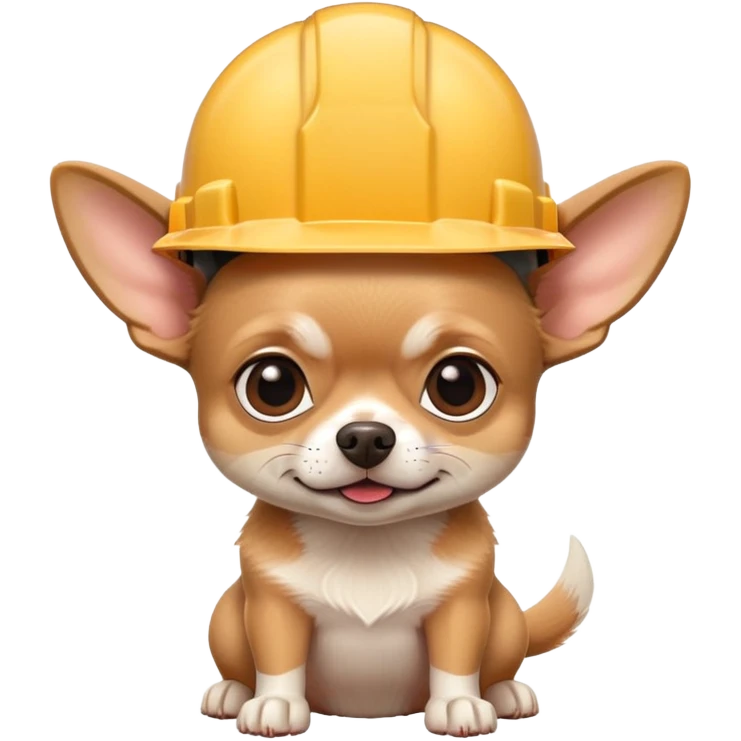 Mean chihuahua in construction emoji