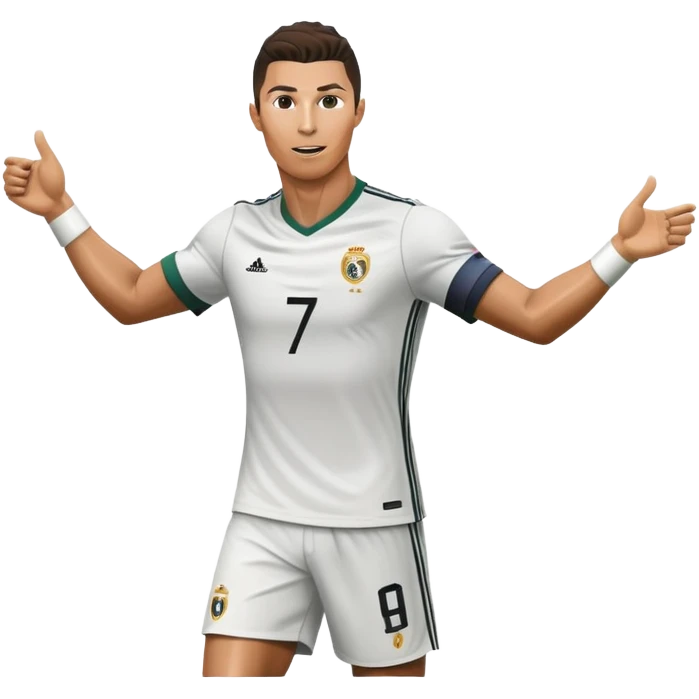 Cristiano Ronaldo soccer player celebrating a goal emoji