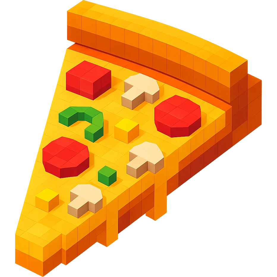 pizza with a mix of toppings emoji