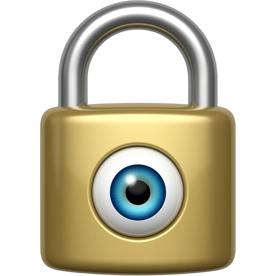 lock with one single eye emoji