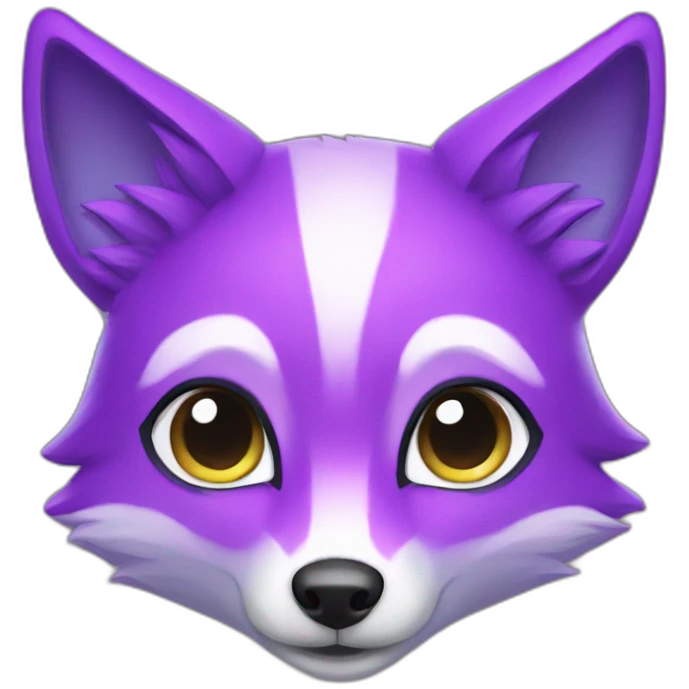 Purple rainbow fox emoji