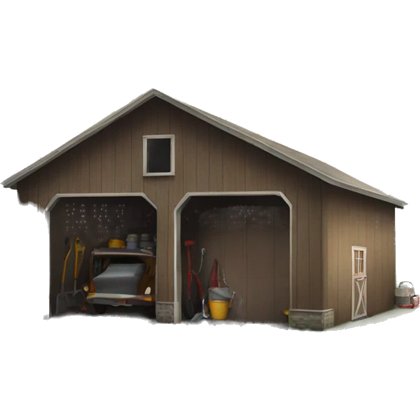 rural garage emoji