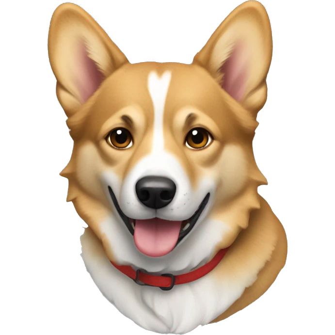  A Dog mixed with wolf and welsh corgi emoji