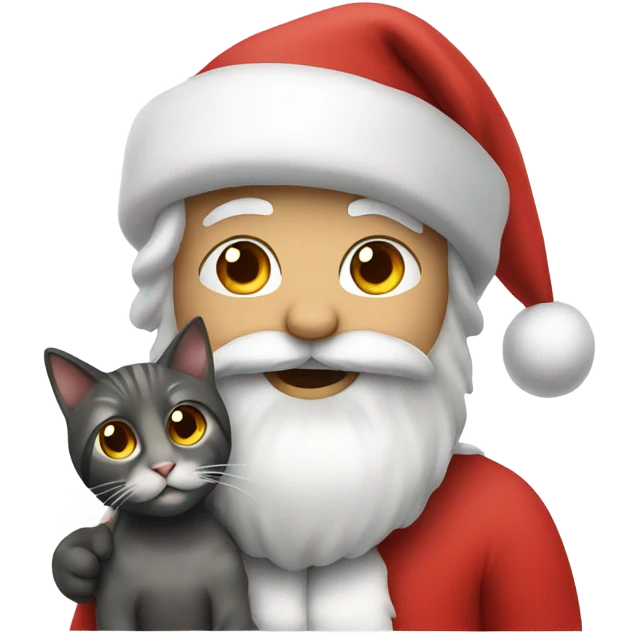 Santa with cat  emoji