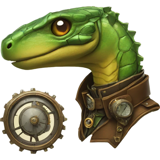 Steampunk reptile emoji