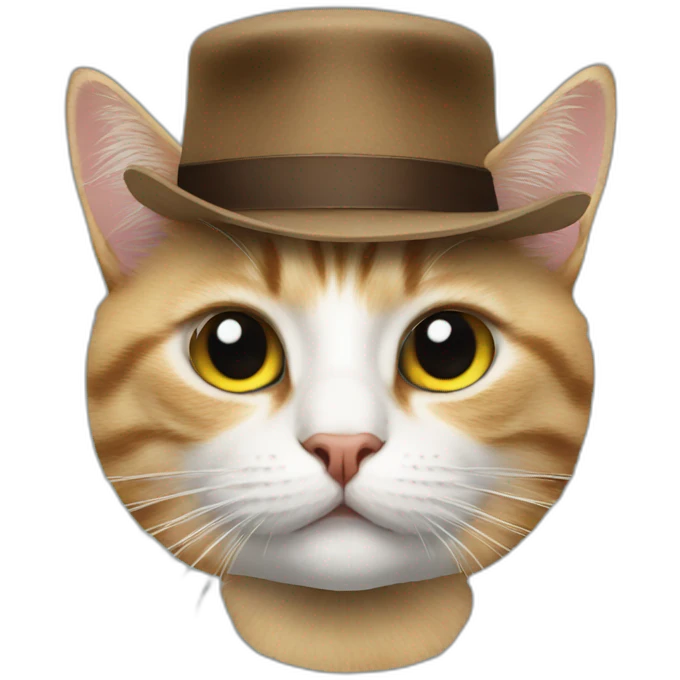 cat photography with hat emoji