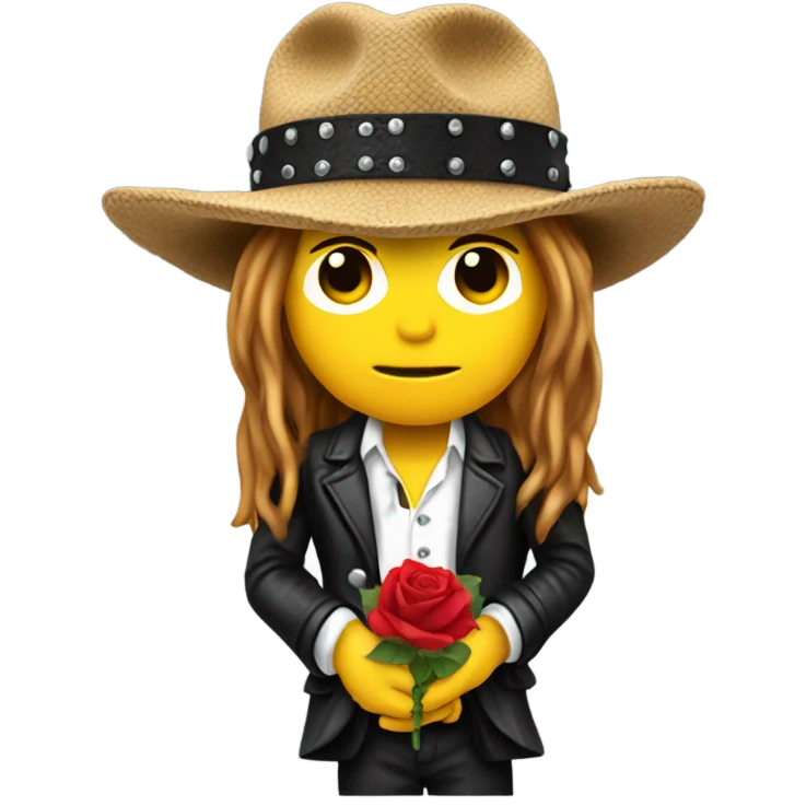 Axl Rose with a rose  emoji