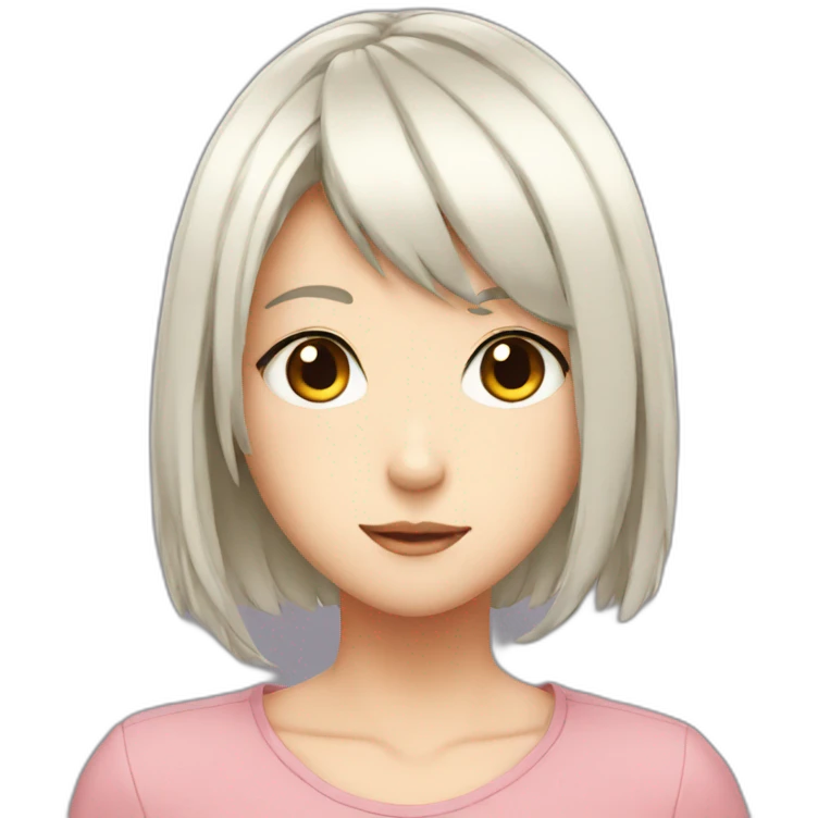 Anime girl face emoji