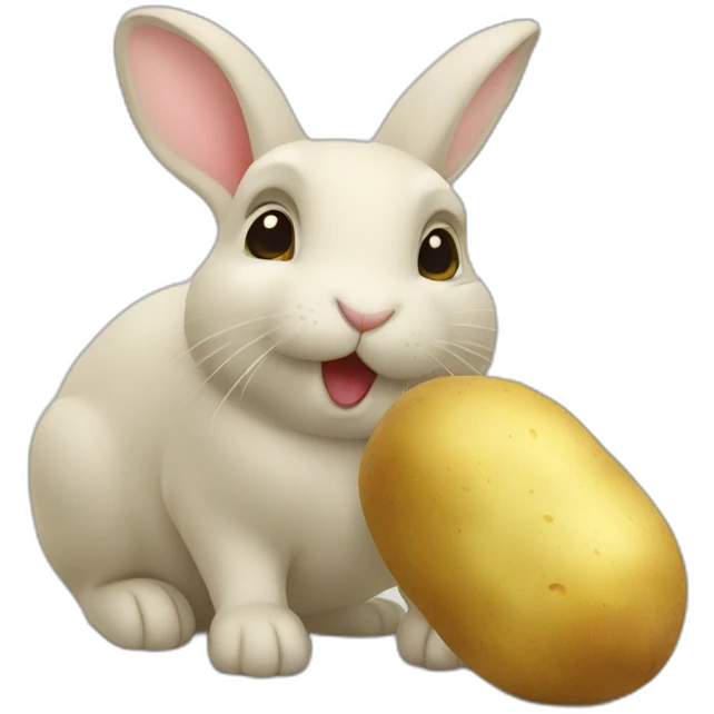 Rabbit and potatoes emoji