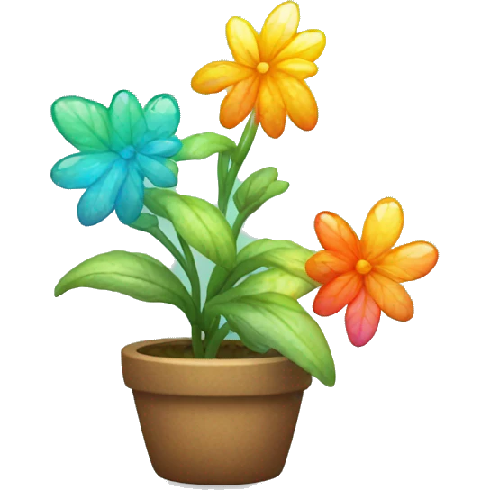 Shimmery colorful plant emoji