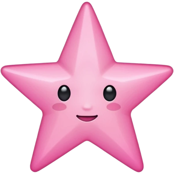 emo black star with a pink outline emoji