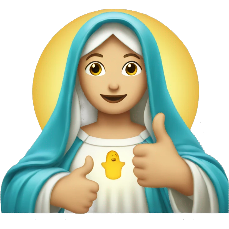 virgin mary thumbs up emoji