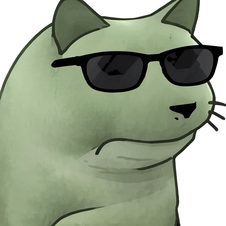 Cat with sunglasses emoji