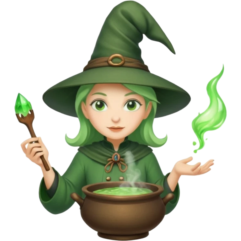 green witch cooking potion emoji