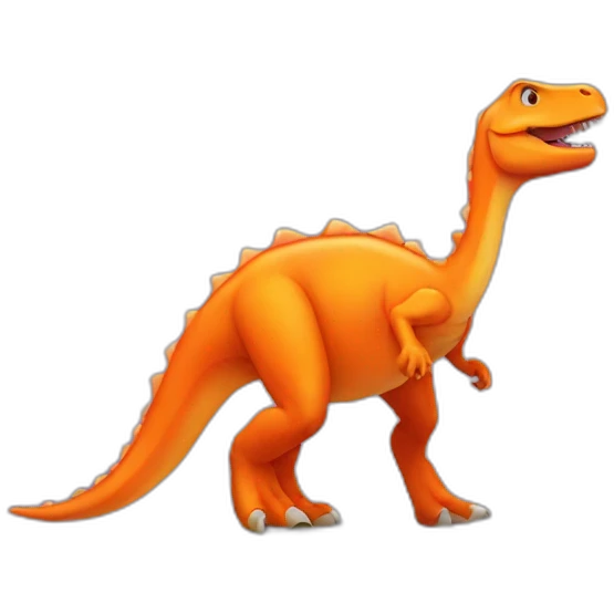 orange circle dinosaur emoji