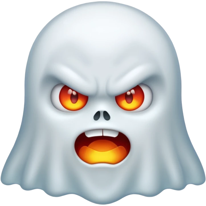 cute ghost angry emoji