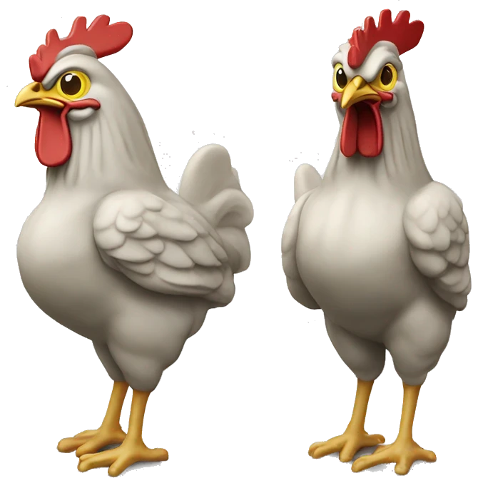 antient greek statue of chicken emoji