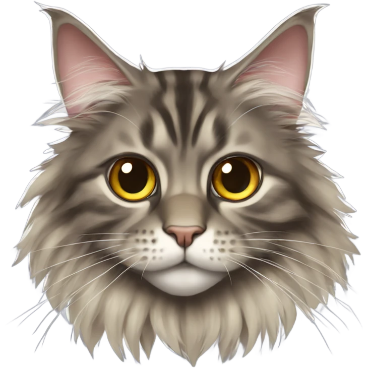 Maine Coon with eyes in a bunch emoji