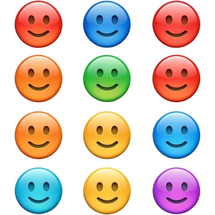 a colourful button not 3d or shading only 1 button no smiley face only 1 button no face emoji