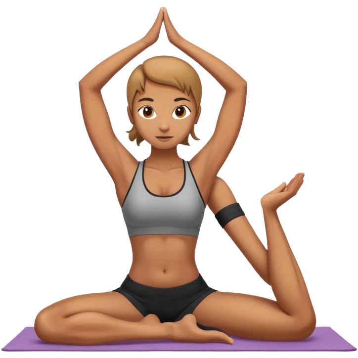 person doing cobra pose yoga emoji