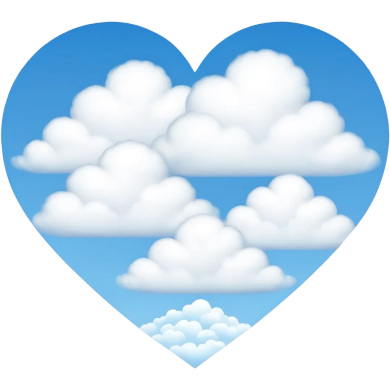 heart shaped clouds emoji